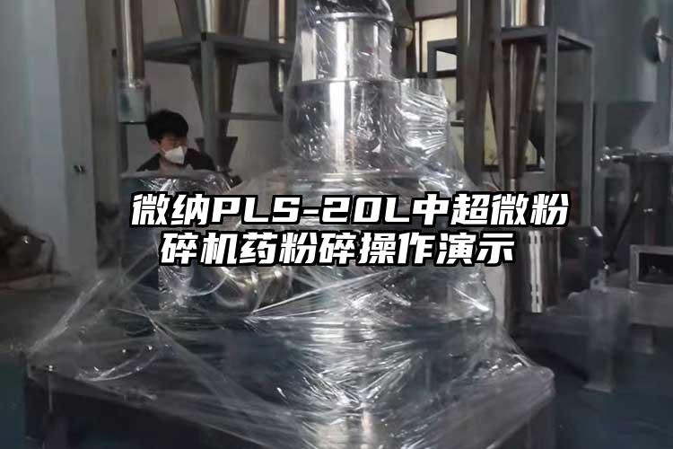  微纳PLS-20L中超微粉碎机药粉碎操作演示